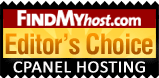 KVChosting has been awarded by FindMyHost Editor's Choice Award for cPanel Hosting