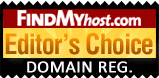KVChosting has been awarded by FindMyHost Editor's Choice Award for Domain Registration