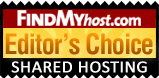 KVChosting has been awarded by FindMyHost Editor's Choice Award for Shared Hosting