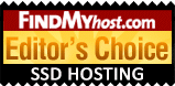 KVChosting has been awarded by FindMyHost Editor's Choice Award for SSD Hosting