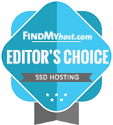 KVChosting has been awarded by FindMyHost Editor's Choice Award for SSD Hosting
