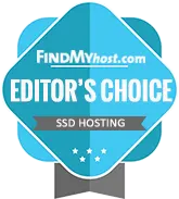 KVChosting has been awarded by FindMyHost Editor's Choice Award for SSD Hosting