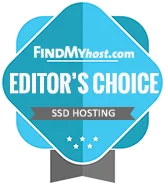 KVChosting has been awarded by FindMyHost Editor's Choice Award for SSD Hosting for February 2021